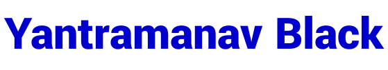 Yantramanav Black 字体